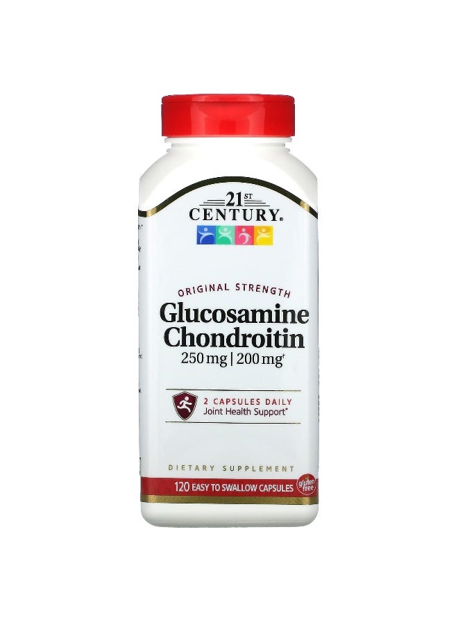 21st Century, Glucosamine / Chondroitin, Original Strength, 120 Easy to Swallow Capsules