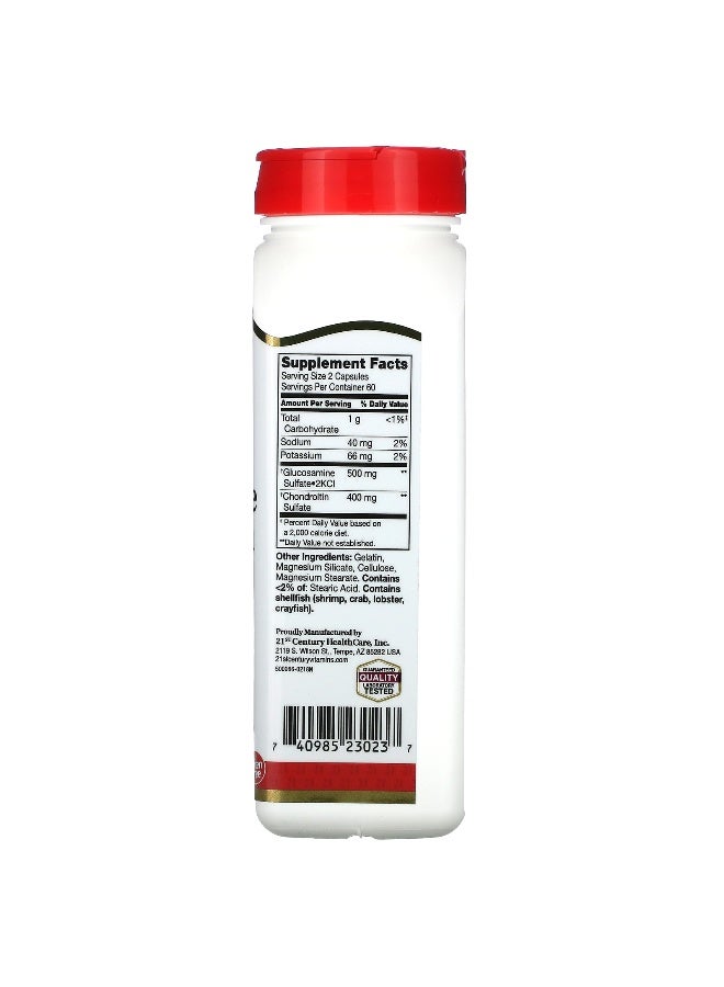 21st Century, Glucosamine / Chondroitin, Original Strength, 120 Easy to Swallow Capsules