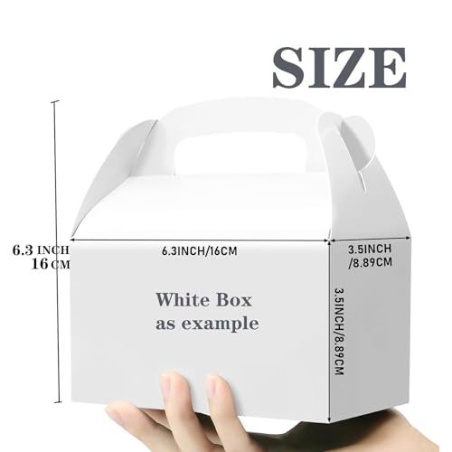Oletx 30-Pack Rose Gold Party Favor Treat Boxes, Goodie Gable Paper Gift Boxes with Handles. Perfect for Wedding, Birthday, Graduation, Babyshower - Image 3