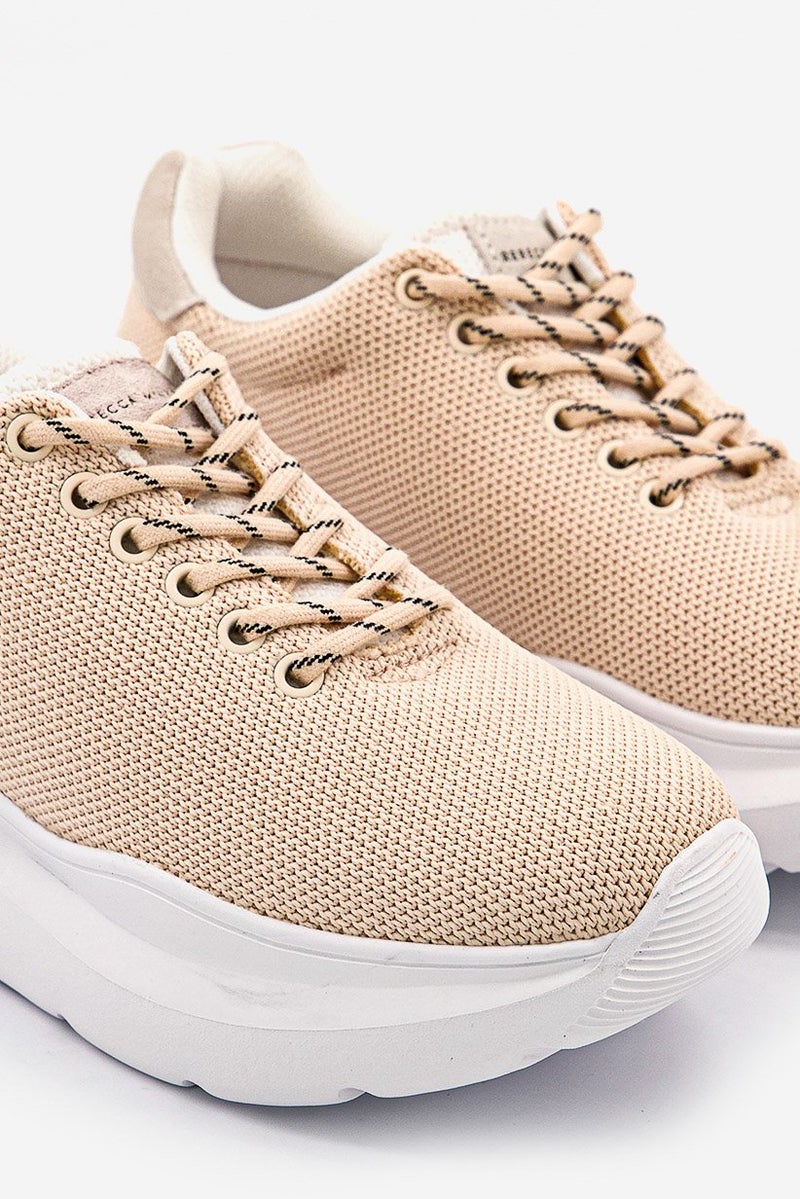 Rebecca Minkoff Women Blooming Dales Lace Up Shoes, Peach  - Image 3