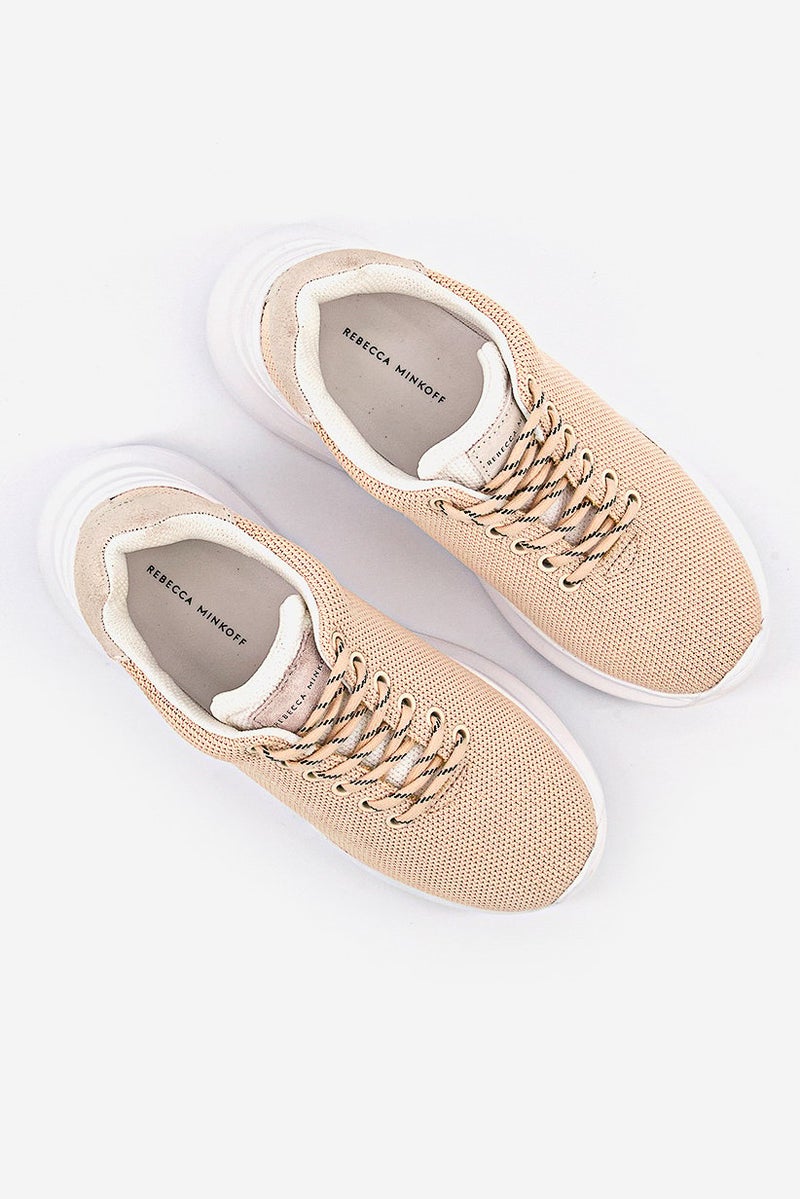 Rebecca Minkoff Women Blooming Dales Lace Up Shoes, Peach - Image 4