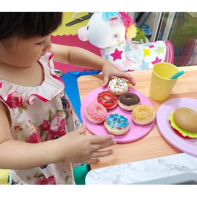 FUIN 6 pcs Fake Donut, Artificial Donut for Display, Donut Stress Ball, High Simulation Artificial Dummy Foods, Studio Photo Prop DIY Decoration Accessories, Donut Decompression Toy for Adults Kids - Image 3
