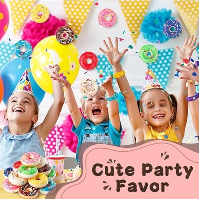 FUIN 6 pcs Fake Donut, Artificial Donut for Display, Donut Stress Ball, High Simulation Artificial Dummy Foods, Studio Photo Prop DIY Decoration Accessories, Donut Decompression Toy for Adults Kids - Image 4