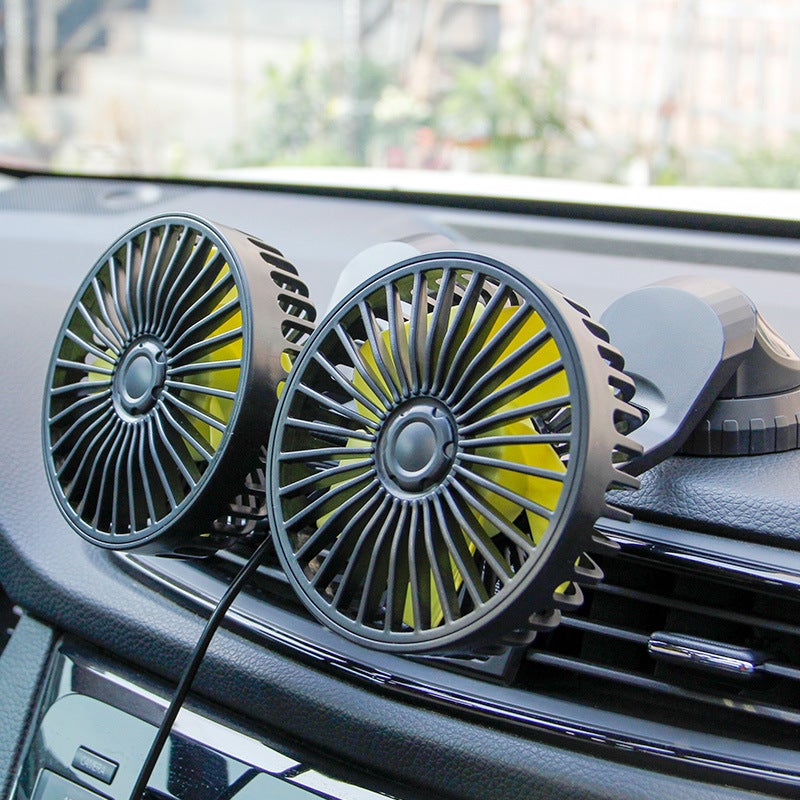 Car Fan, Dual Head USB, for Car Seat - Image 2