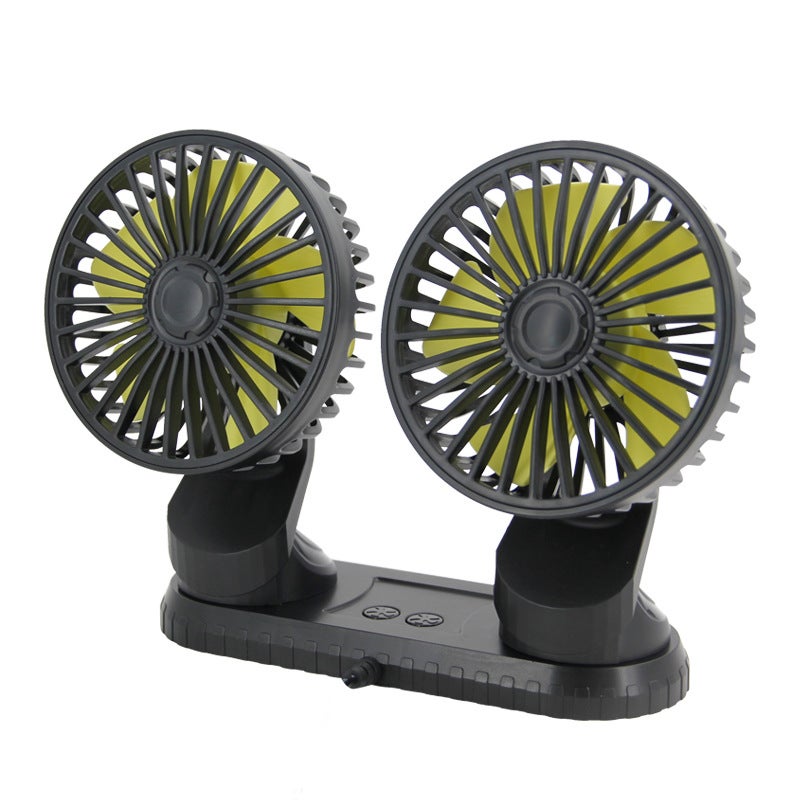Car Fan, Dual Head USB, for Car Seat - Image 1