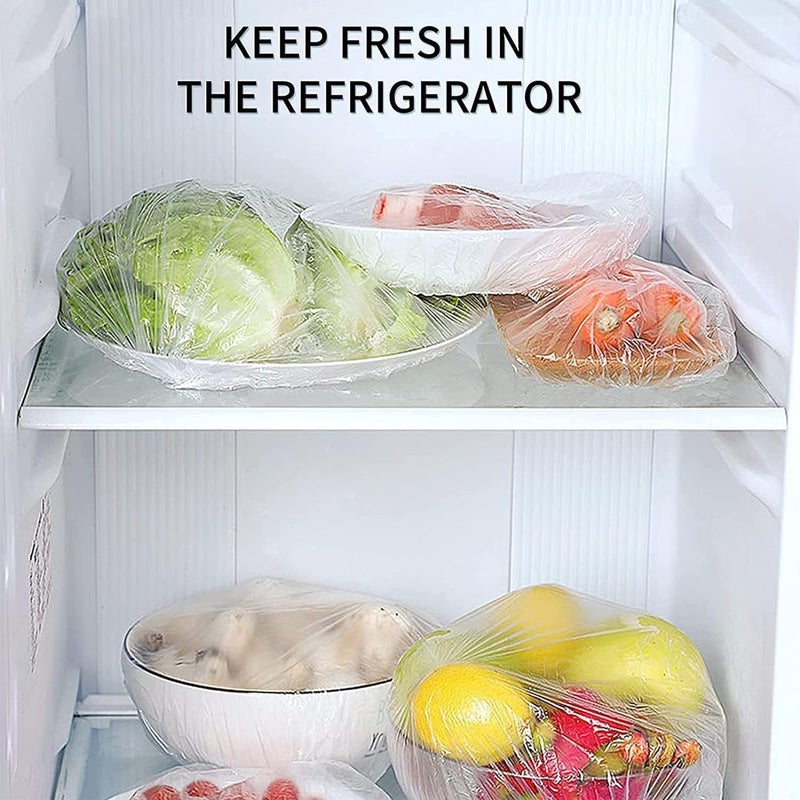 Doville Doville fresh keeping bags100 Pcs Reusable Elastic Food Storage Covers with Stretch Adjustable Bowl Lids Universal Kitchen Wrap Seal Bags for Cover Food Vegetables Fridge Storage Pack of 1  - Image 5