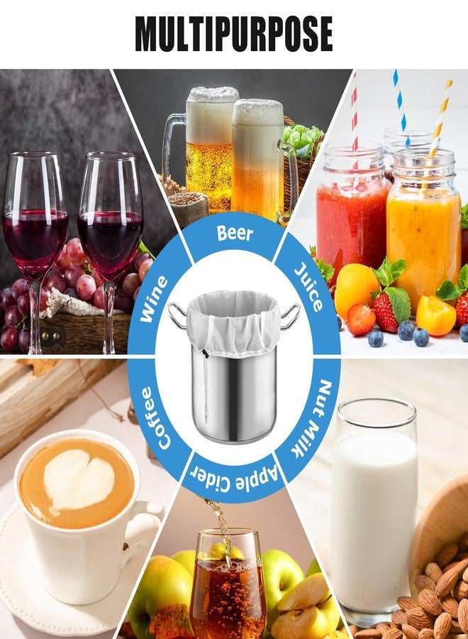 Ancable 3-Pack Brew Bags, 250 Micro Extra Large Reusable Straining Bag, 26 x 22 Inch Adjustable Drawstring Brewing Mesh Bag for Home Brewing Hops Grains Fruit Wine Beer Making Brew in a Bag Supplies - Image 4