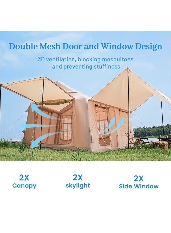 Pakicetus 12㎡ Luxury Camping Tent with Large Extended Canopy | 4-6 Person Glamping Tent for Desert & Outdoor Adventures - Image 2