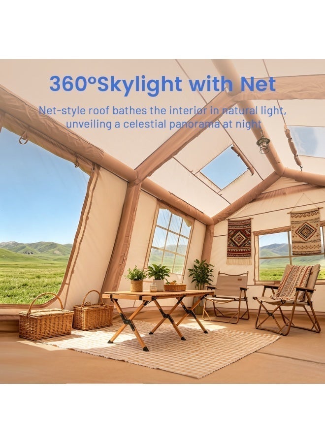 Pakicetus 12㎡ Luxury Camping Tent with Large Extended Canopy | 4-6 Person Glamping Tent for Desert & Outdoor Adventures - Image 5