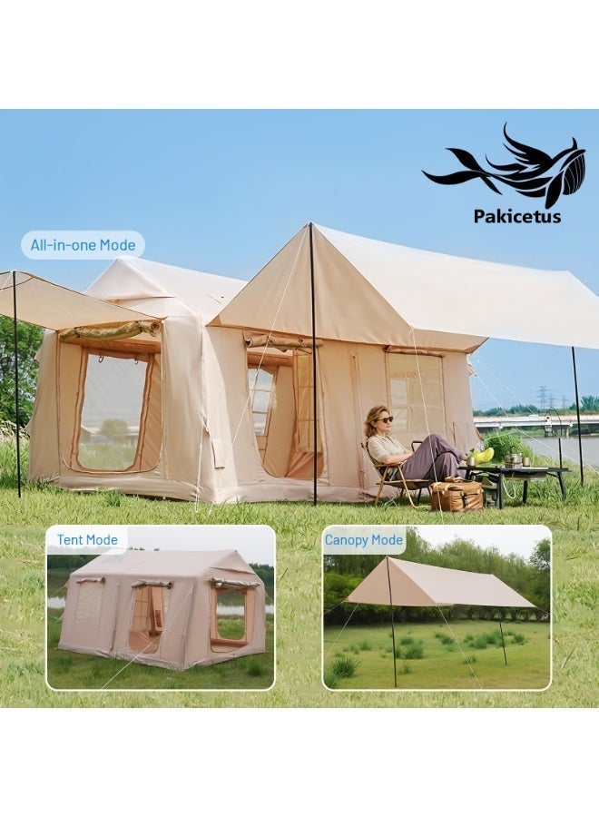 Pakicetus 12㎡ Luxury Camping Tent with Large Extended Canopy | 4-6 Person Glamping Tent for Desert & Outdoor Adventures - Image 3