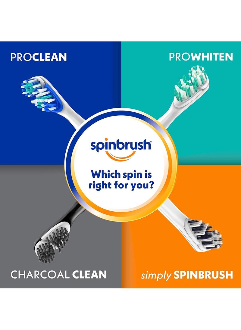 Pro-Clean Replacement Brush Heads for Battery Powered Toothbrushes, Medium 2 Count