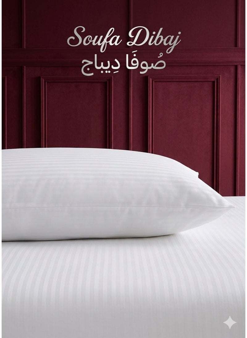 صوفة ديباج 6 قطع | مخده نوم طويلة سادة من مايكروفايبر - أبيض 150x50سم - Image 5