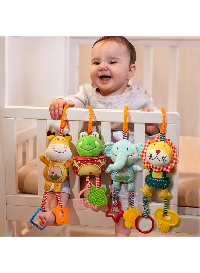 TUMAMA ألعاب توماما للأطفال من 0، 3، 6، 9، 12 شهرًا، جرس يد للأطفال، رُجّاجات ناعمة من القماش، ألعاب عربية للأطفال الرضع، هدايا عيد ميلاد للمولود الجديد، 4 قطع - Image 2
