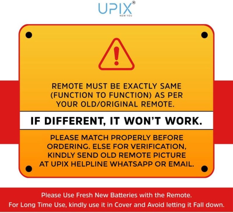 Upix جهاز التحكم عن بعد AC رقم 36 (مع الإضاءة الخلفية)، متوافق / بديل لجهاز التحكم عن بعد LG AC (سيعمل فقط مع نفس الجهاز تمامًا) - Image 2