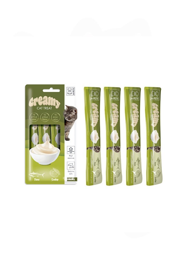 M-Pets Creamy Cat Treat Tuna And Scallop - 60G - Image 2