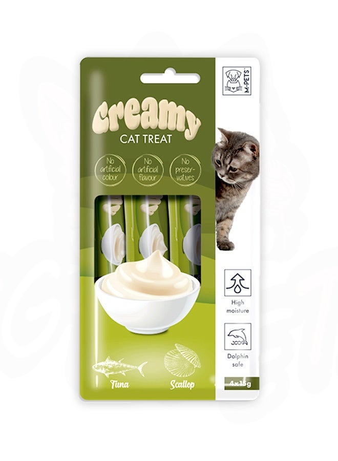 M-Pets Creamy Cat Treat Tuna And Scallop - 60G - Image 1