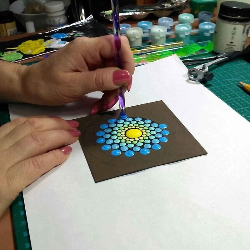 Definite Mandala Art Dot Painting Designer Acrylic Tools Set of 8 Pcs Mandal Tool and 5 Pcs Dotting Tool - Image 5