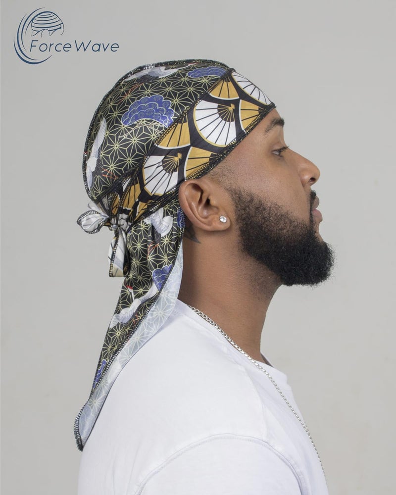 ForceWave Durag for Men Designer for Waves Silky Durag Du rag with Designed Pattern - Image 3
