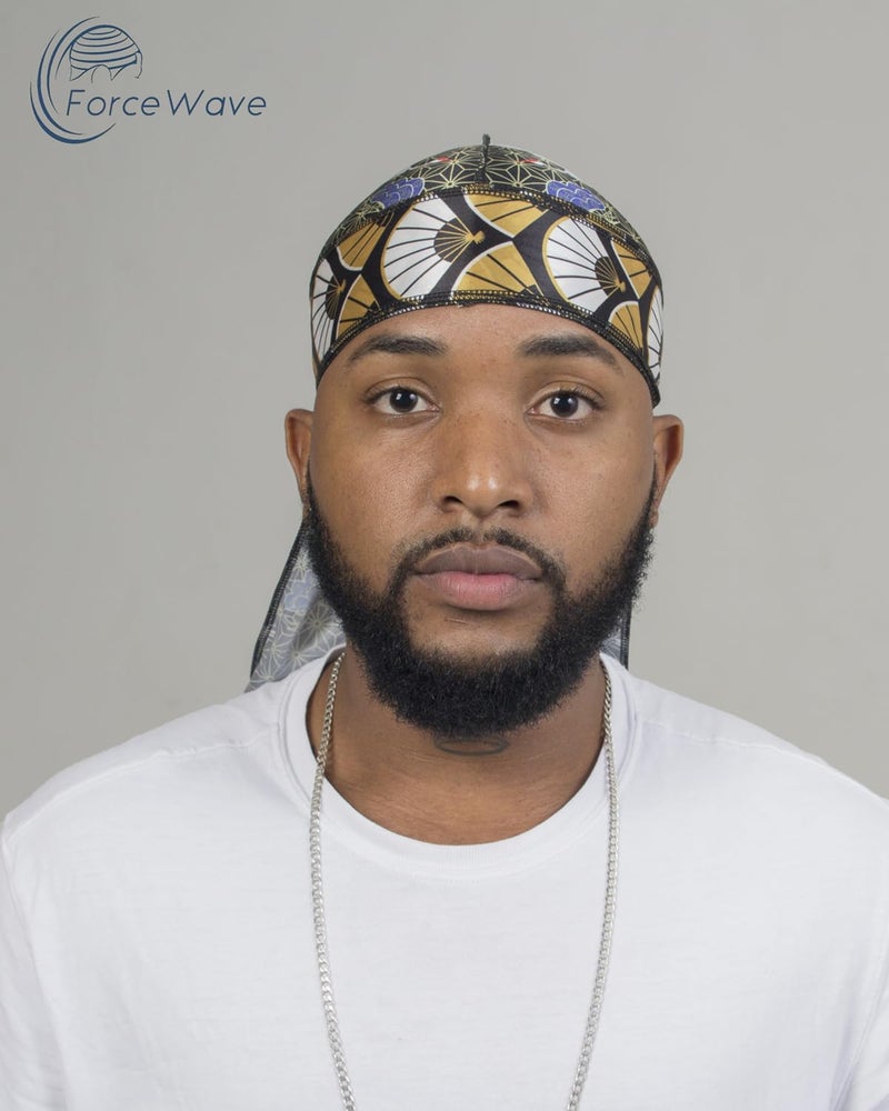 ForceWave Durag for Men Designer for Waves Silky Durag Du rag with Designed Pattern - Image 2