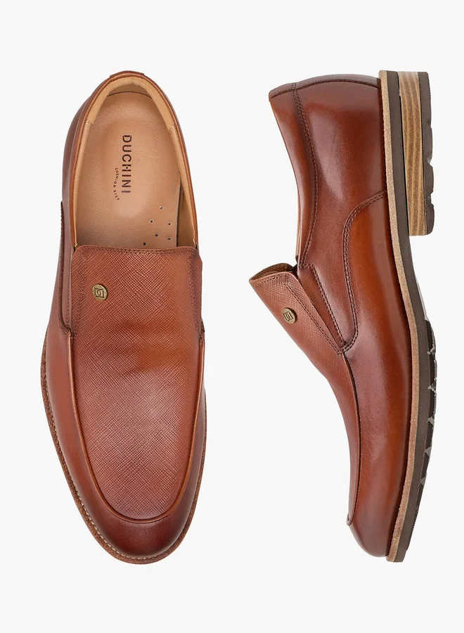 DUCHINI Men Slip-On Leather Loafers