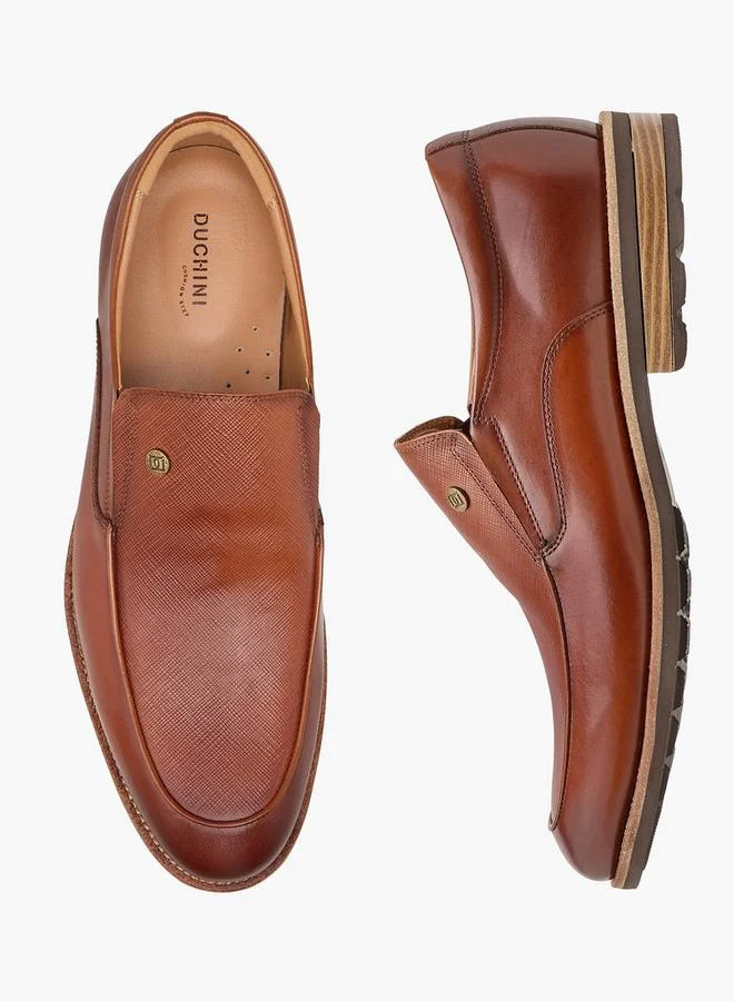 دوتشيني Men Slip-On Leather Loafers