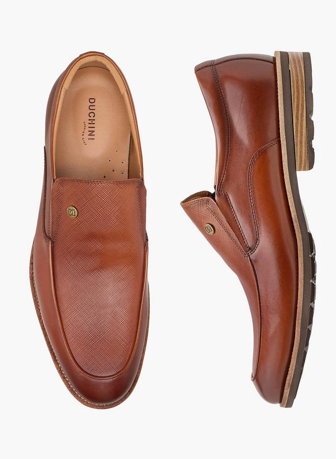 DUCHINI Men Slip-On Leather Loafers - Image 1