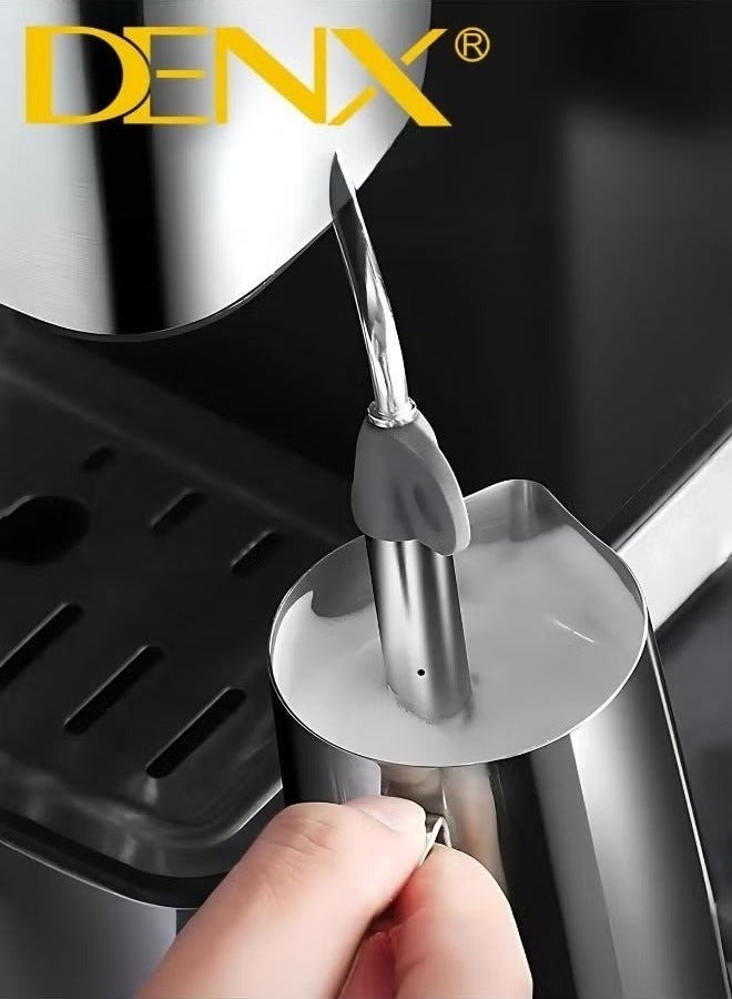 دينكس ماكينة قهوة إسبريسو للاستخدام المنزلي، خزان مياه سعة 1.6 لتر، قوة 850 واط، مع خافق حليب، وصانعة كابتشينو ولاتيه، وعصا بخار، وفلتر معدني، ومؤشر لدرجة الحرارة - تحضير قهوة بجودة باريستا - Image 4