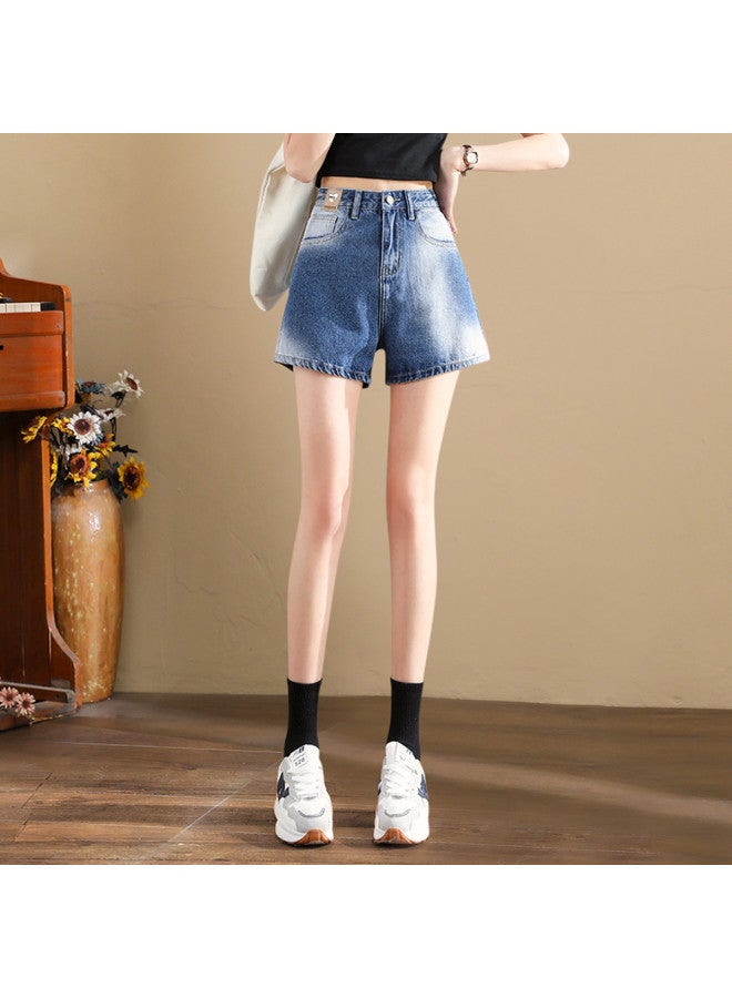 TonLion summer Thin Denim Shorts For Women - Straight Cut, Versatile, High Waist, Slimming, Trendy Korean Style Shorts - Image 3