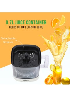 DOMEA Electric Citrus Juicer, Orange Juice Maker, Lemon Squeezer, 0.7 ML Capacity, 25W Energy Efficient Powerful Motor, Includes 2 Cones, Quick & Easy Juicing  - Image 4