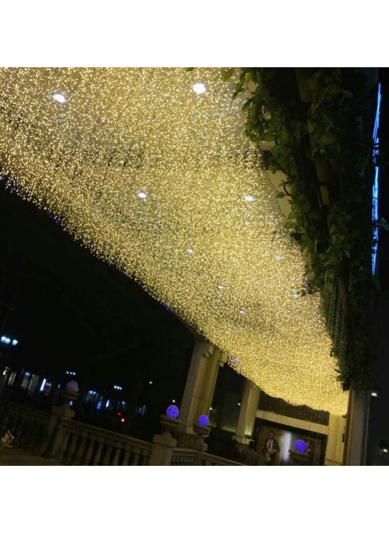 Generic - LED Icicle String Lights10M 264 LEDs Waterproof Extendable Curtain Icicle Lights Plug in Fairy String Lights Christmas Lights for Bedroom For Garden Warm White - Image 1