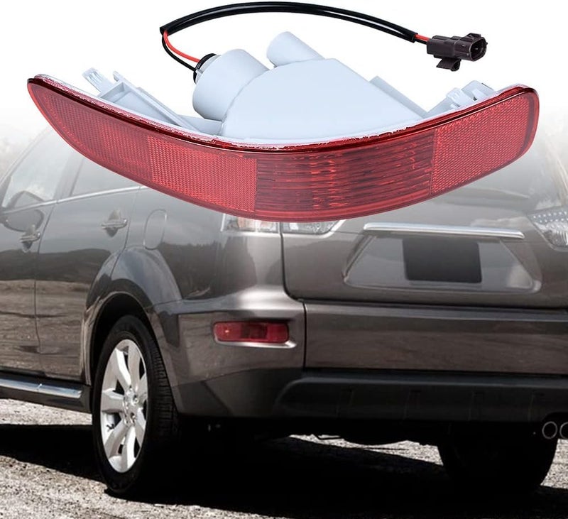MACHSWON Rear Tail Fog Light Lamp Reflector Left/Right Rear Bumper Tail Fog Light Reflector Left/Right Compatible with Mitsubishi Outlander MK2 2006-2012 - Image 1
