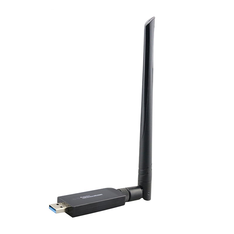 محول واي فاي USB ZAPO بت 4.1 لأجهزة الكمبيوتر - طبلة واي فاي محول شبكي مزدوج النطاق مع أمان عالي / هوائي قابل للإزالة عالي الكسب أسود - Image 1