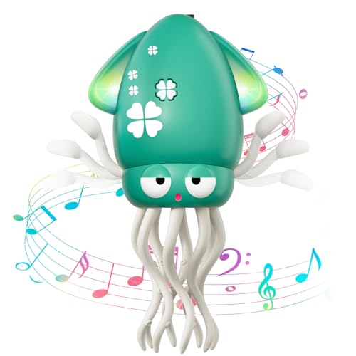 WAVISA Dancing Squid Baby Toy Tummy Time Toys Rechargeable Crawling Octopus with Music and Light for 36 612 1218 36 Months 1 Year Old Learning Walking Toddle Easter Basket Stuffers 1st Birthday Gifts - Image 1