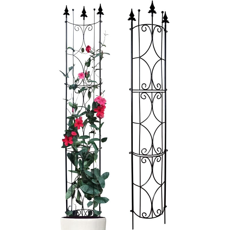 Thealyn Garden Trellis 2 Pack 72'' H x 12'' W Metal Plant Trellis Indoor/Outdoor Metal Garden Trellis Plant Trellis for Potted Plants Climbing Houseplants Flowers - Image 1