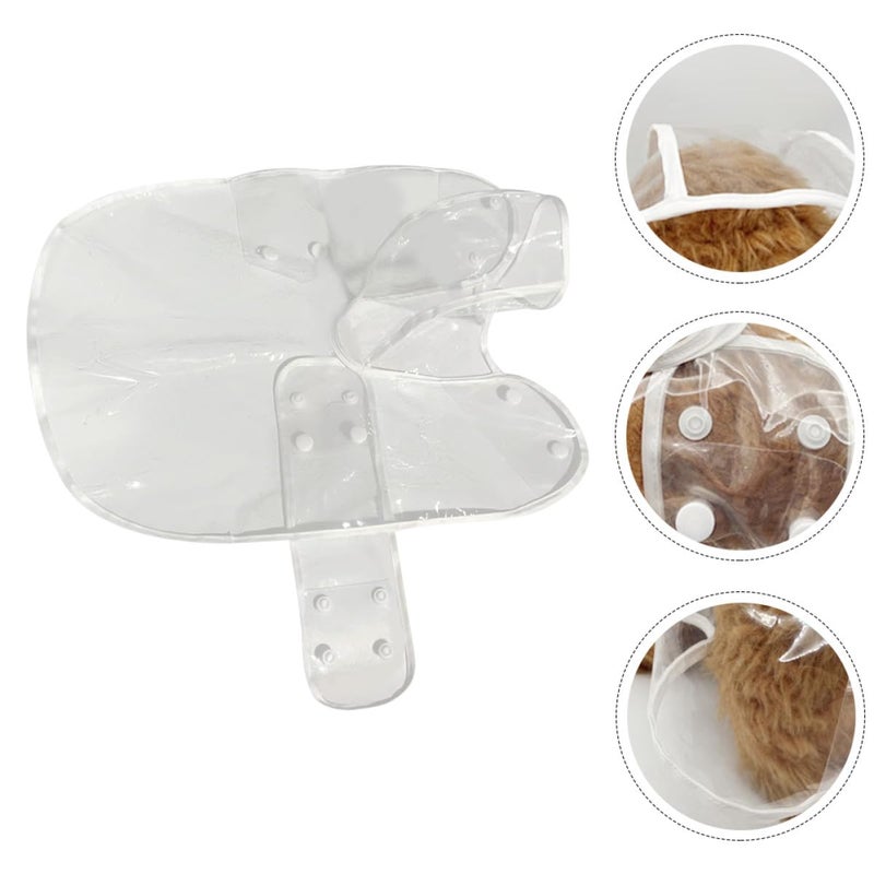 Waterproof Dog Raincoat With Hood Portable Puppy Rain Jacket For Outdoor White Large - Image 4