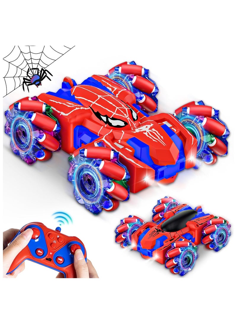 general Spider RC Car, USB Direct Charge RC Car with Cool Lights, 2.4Ghz Double Sided Drift RC Stunt Car, 360° Spinning 4WD Off-road Racing Toys for Boys and Girls 4-12 Years Old Gift - Image 1