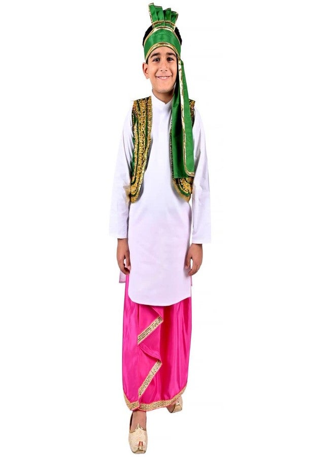 DESI ANDAAZ Punjabi Costume Dress Folk Dance Boys Set of 4(Kurta,Lungi,Jacket& Turra) Indian State Giddha Baisakhi Bhangra Dance Dress for Kids - Image 1