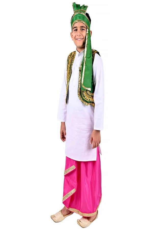 DESI ANDAAZ Punjabi Costume Dress Folk Dance Boys Set of 4(Kurta,Lungi,Jacket& Turra) Indian State Giddha Baisakhi Bhangra Dance Dress for Kids - Image 3