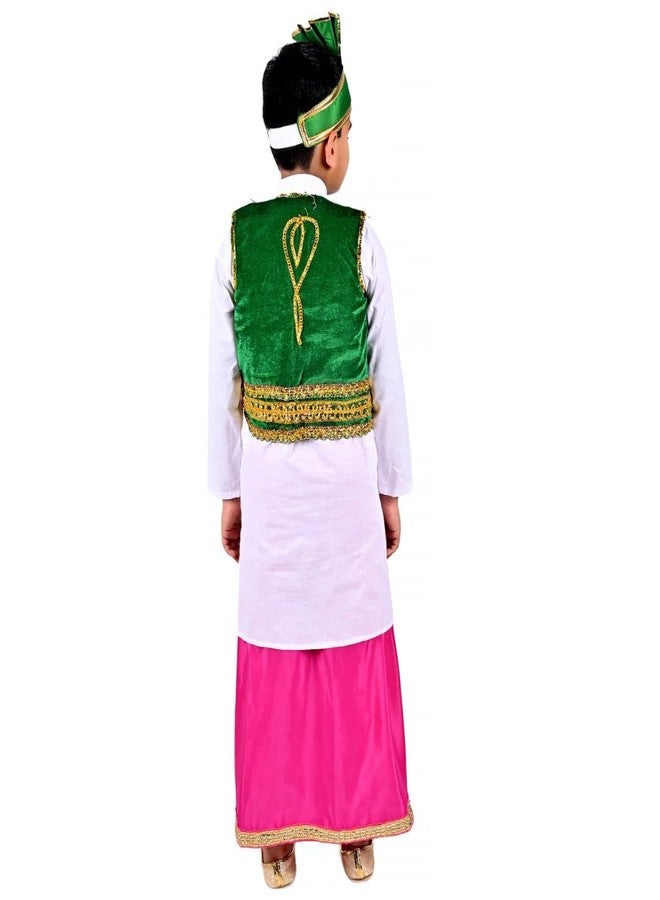DESI ANDAAZ Punjabi Costume Dress Folk Dance Boys Set of 4(Kurta,Lungi,Jacket& Turra) Indian State Giddha Baisakhi Bhangra Dance Dress for Kids - Image 5