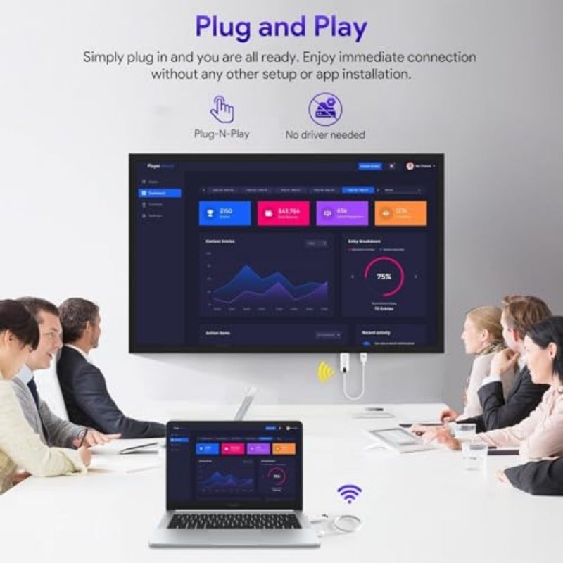 Wireless HDMI Transmitter and Receiver 1080P@60Hz HD Video Transmission with 50M 165FT Range Portable Extender for Screen Mirroring Compatible with PS4 5 TV Stick Projector - Image 3