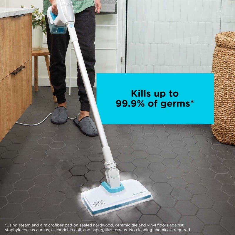 BLACK+DECKER Steam Mop, Floor and Handheld Steamer, Multi-Purpose Steam Cleaner with 6 Attachments, Corded (BHSM15FX08) - Image 4