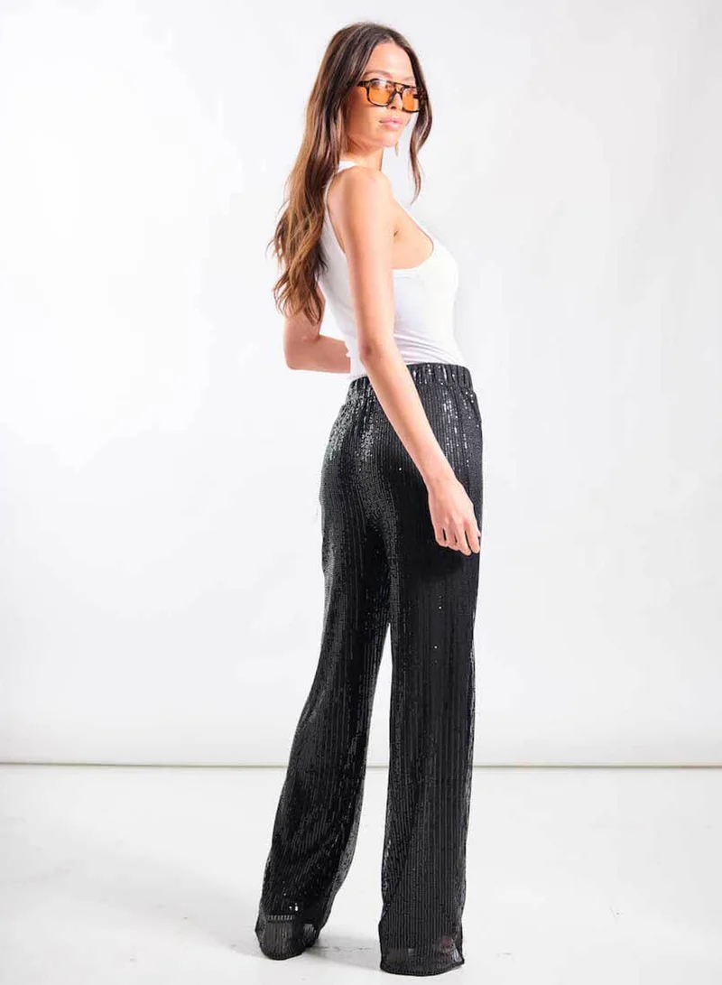 نيدز نو ليبل Black Jersey Sequin Trouser