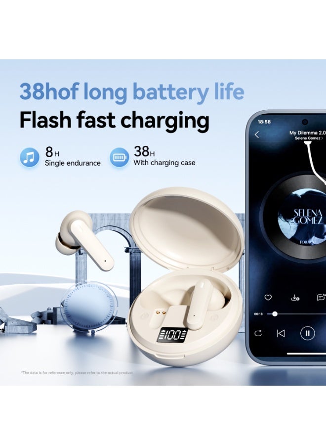 مُوطْمُوك  M164 سماعات لاسلكية, سماعات بلوتوث 6.0 في الأذن مع شاشة LED, سماعات بلوتوث جديدة صغيرة عميقة باس صوت ستيريو, إلغاء الضوضاء للمكالمات الواضحة, سماعات الأذن الخفيفة الوزن في الرياضة, العمل, السفر - Image 5