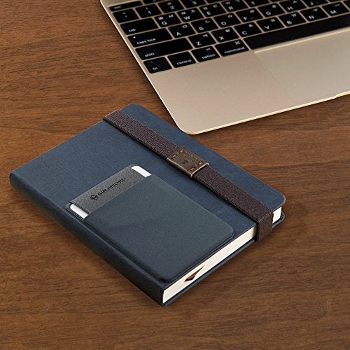 Sinjimoru Secure Card Holder for Back of Phone, Stretchy Fabric Cell Phone Wallet Stick On Credit Card Case for iPhone & Android. Sinji Pouch Flap Black - Image 5