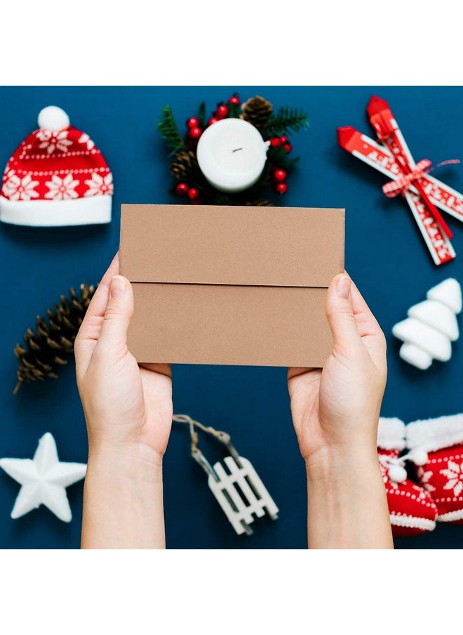 Winlyn - 150 Pcs Bulk A2 Invitation Envelopes In Brown Kraft Peel & Press Self Seal 4 3/8 X 5 3/4 Envelopes Rsvp Return Envelopes 100Lbs. Paper Stock For Wedding Party Invitations Announcement Greeting Cards - Image 1