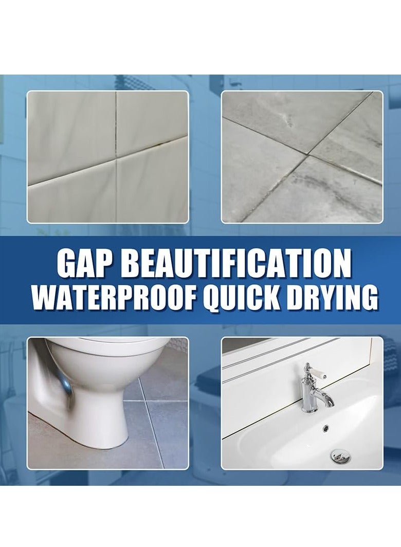 KASTWAVE Tile Grout Repair Kit, Tile Grout Repair Paste, White Grout Filler, Triple Protection, Fast Drying Formula Restores and Renews Grout Lines, Fast Drying Tile Grout Paint, White, 7oz / 200gr  - Image 3