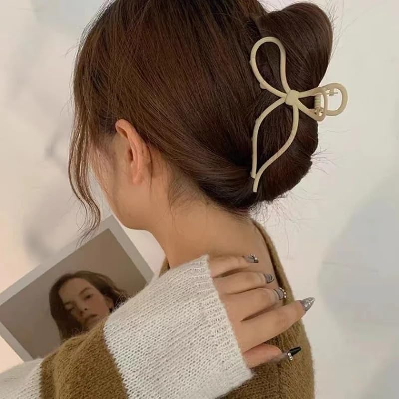 Dartler Modern Beige Hair Clutcher For Women | Stylish Hair Claws For Girls | Trendy Alloy Metal Clips | Premium & Fashionable Girls Hairs Accessories | Suitable In Various Occasions (Pack Of 1) - Image 3