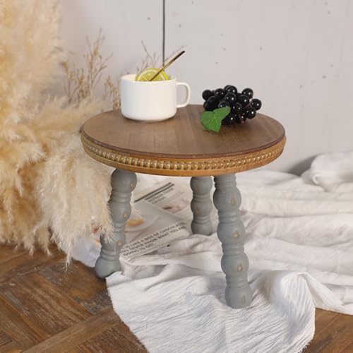 dwellington Wood Morden Farmhouse Plant Stand, 11.8 x 9.4 inches Wooden Rustic Indoor Decorative Display - Image 4