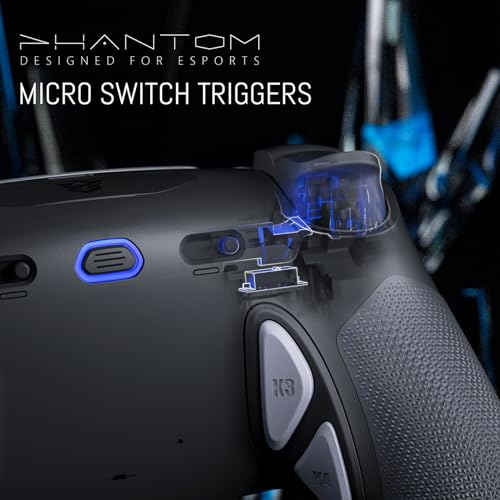 HEXGAMING PHANTOM Pro Gaming Controller with 4 Remappable Buttons, 6 Remapping Profiles, 8 Interchangeable Analog Stick, and Adjustable Triggers Compatible with ps5, PC, Mobile - Explorer Edition - Image 5