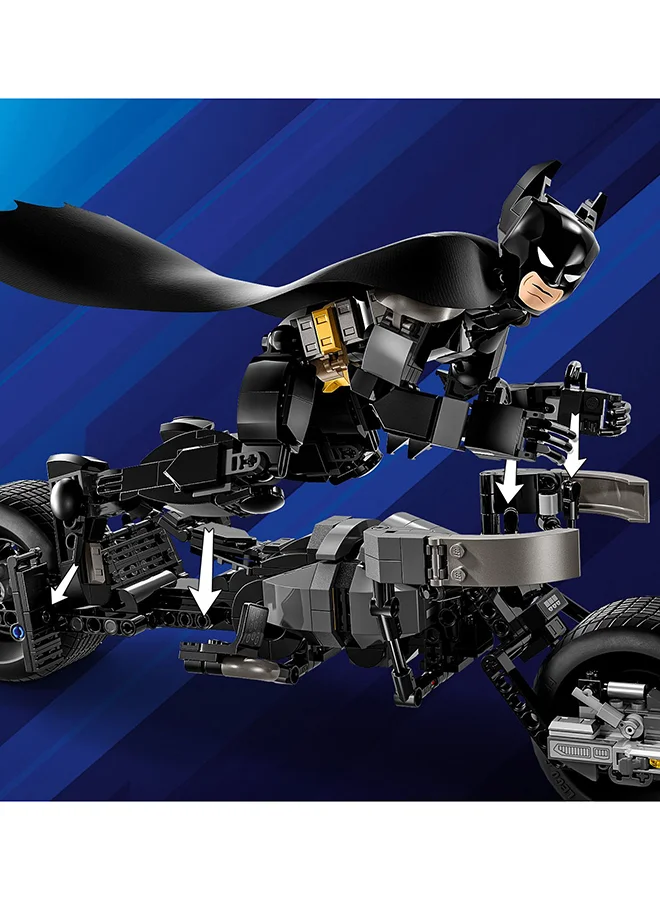 ليغو شخصية الرجل الوطواط™ القابلة للبناء ودراجة الوطواط 76273 من LEGO® DC Batman™‎